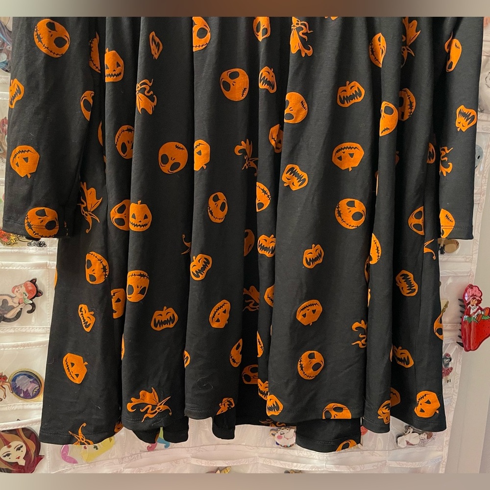 Her Universe The Nightmare Before Christmas Flocked Icons Long-Sleeve Dress - Picture 10 of 12
